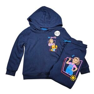 Ms Rachel Kids Navy Blue Fleece Hoodie and Jogger Pants Set 2PC 4T NEW